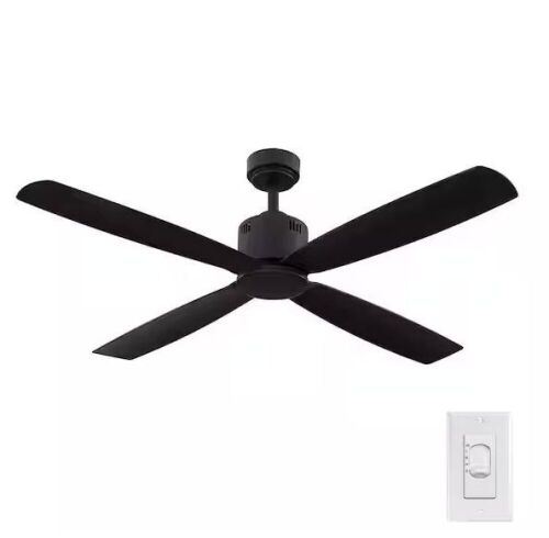 Home Decorators Collection Kitteridge 52 in. Indoor/Outdoor Matte Black Ceiling Fan - Lot 199