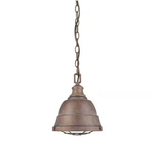 Golden Lighting Bartlett 1-Light in Copper Patina Mini Pendant - Lot 380