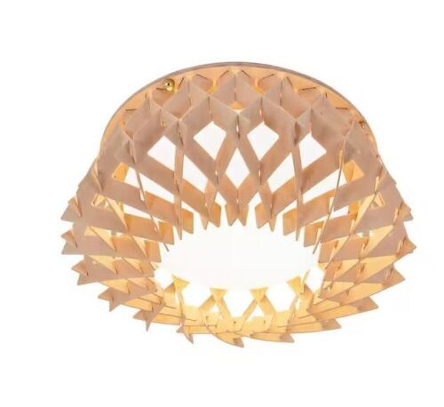 Kiran 13 in. 1 Light Wood Painted 5CCT Integrated Selectable LED Flush Mount Ceiling Light - Lot 417