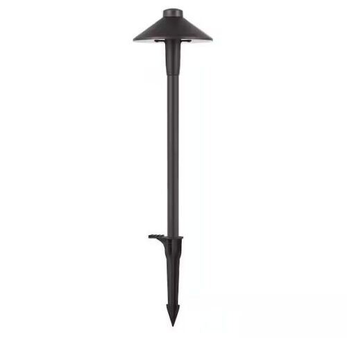 Lot of (3) Hampton Bay Clyde Park 10-Watt Equivalent Low Voltage Bronze Integrated LED Outdoor Landscape Weather Resistant Path Light  - Lot 477