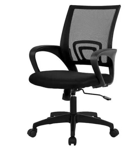 Furniture of America Henry Mesh Cushioned Ergonomic Desk Chair in Black With Non-Adjustable Arms - Lot 563