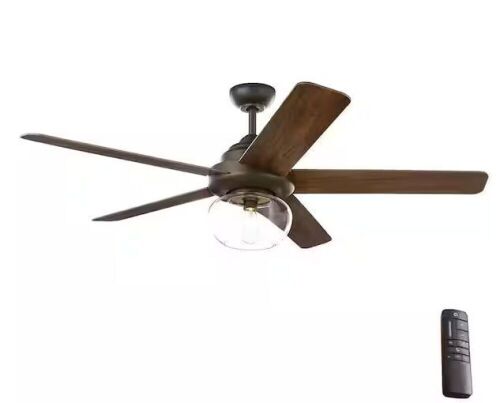 Home Decorators Collection Avonbrook 56 in. LED Bronze Ceiling Fan with Light Kit and Remote Control - Lot 571