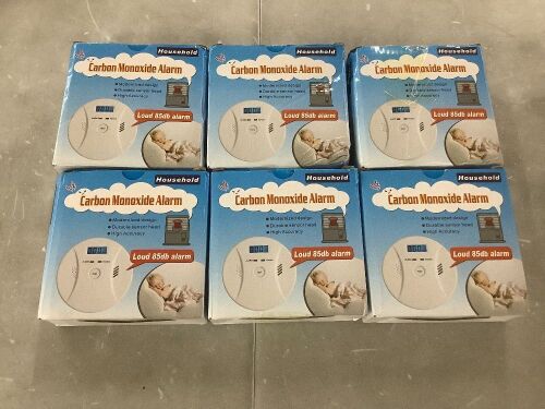 Lot of (6) Carbon Monoxide Alarm  - Lot 679