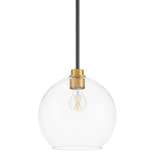 Hampton Bay Vista Heights 1-Light Aged Bronze and Brass Pendant Light  - Lot 690