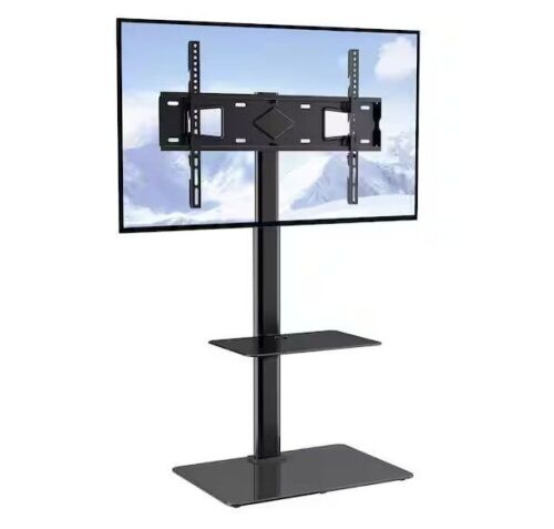 SKYSHALO TV Stand Mount, Swivel Tall TV Stand for 32 in. to 65 in. TVs, Height Adjustable Portable Floor TV Stand - Lot 791
