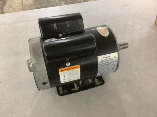 VEVOR 5HP Air Compressor Motor 3450 RPM Single Phase Electric Motor 7/8 in. Keyed shaft 230V FLA 22A 56 Frame CW/CCW Rotation - Lot 884