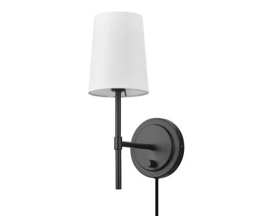 Hampton Bay Ridgeway 1-Light Matte Black Wall Sconce - Lot 249