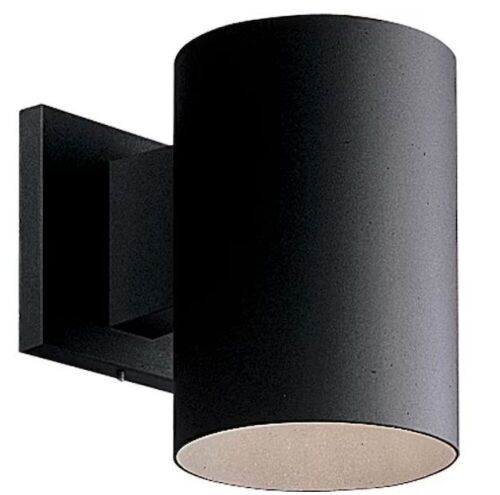 Progress Lighting 5" Black Outdoor Modern Wall Cylinder for Outdoor Spaces with Up-Down Light Output - Lot 455