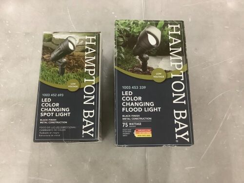 Lot of (2) Hampton Bay LED Color Changing Spot/Flood Light - Lot 753