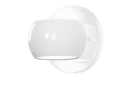 Lot of (2) KUZCO Flux 4 in., 1-Light 10-Watt Gloss White Integrated LED Wall Sconce - Lot 841