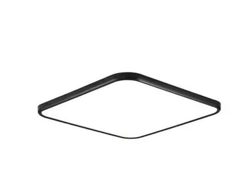 Lot of (2) QRMOK 18 in. Black Dimmable LED Flush Mount Ceiling Light 3000-6500K with Remote and Nightlight Warm White - Lot 848