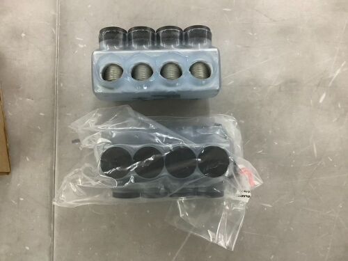 Lot of (2) Vision Tap 500 MCM - 4 AWG Insulated Multi-Tap Connector 4-Port Dual-Sided Entry Parallel-Rated - Lot 224