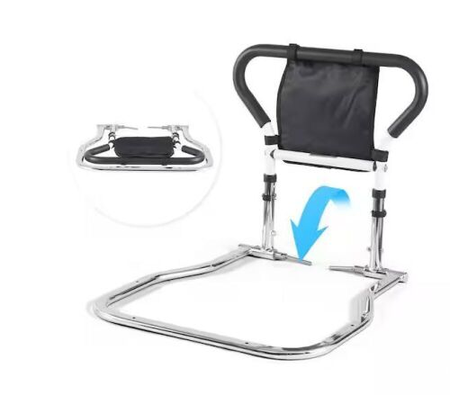 VEVOR Bed Assist Rail 90° Foldable 300 lbs. Load Bed Side Rail 2-Level Height with Storage Pocket  - Lot 355