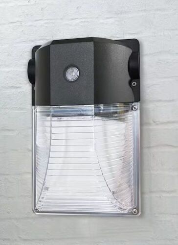 Cedar Hill 100Watt Equivalent LED Integrated LED Bronze Mini Wall Pack Light Dusk to Dawn 2730LM 5000K - Lot 324