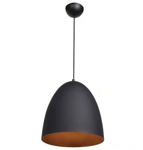 Access Lighting Nostalgia Round Dome 1-Light Matte Black Pendant - Lot 634