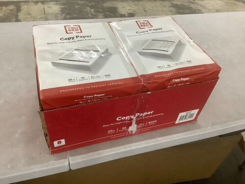 TruRed Copy Paper 8.5" x 11" 20lb 92 Brightness 4000 Sheets - Lot 727