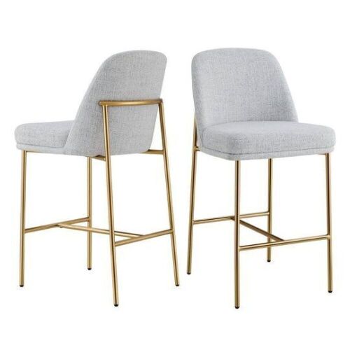 CHITA Golda Counter Stools with Metal Base, Set of 2  - Lot 73