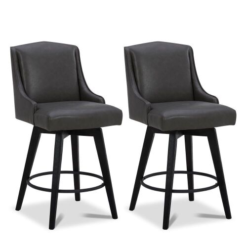 CHITA Counter Height Swivel Bar Stools with Back, Set of 2 - Lot 72
