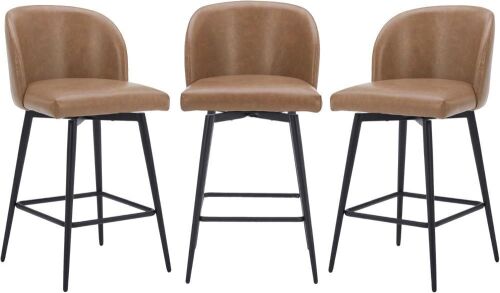Counter Height Swivel Bar Stools, Set of 3 - Lot 66