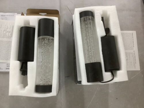 Lot of (2) Hampton Bay Andalusia Low Voltage Black 40 Lumens Color Changing Integrated LED Bollard Light - Lot 732
