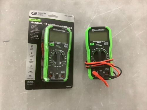 Lot of (2) Commercial Electric Manual-Ranging Multimeter - 1 is New - Lot 108