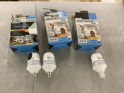 Lot of (3) Sight Bulbs WiFi Smart Camera & Light - Lot 833