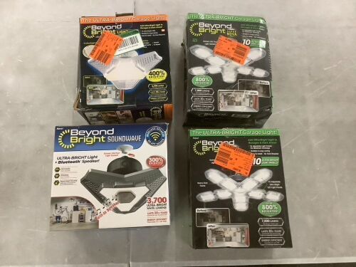 Lot of (4) Beyond Bright LED Light Bulb Fixtures - Lot 837