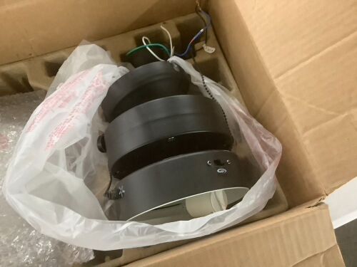 Hugger 52 in. LED Indoor Black Ceiling Fan with Light Kit - Lot 200