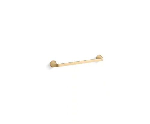 Lot of (2) KOHLER Cursiva 18 in. Towel Bar in Vibrant Brushed Modern Brass - Lot 700