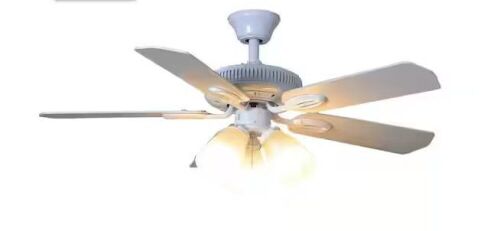 Hampton Bay Glendale 42 in. LED Indoor White Ceiling Fan with Light Kit - Lot 216