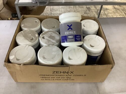 Lot of (11) Zehn-X Antiseptic Hand Wipes - Lot 502
