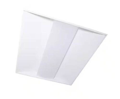 Lot of (3) Metalux 2 ft. x 2 ft. 51-Watt Equivalent Integrated LED White Center Lens Troffer, 4000K Bright White - Lot 318