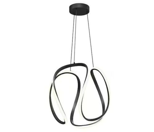 Artika Vivaldi Big 25-Watt 1 Light Black Modern 5 CCT Integrated LED Pendant Light Fixture  - Lot 319