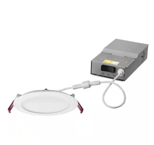 Lot of (3) Lithonia Lighting Contractor Select WF6 6 in. White Canless LED Selectable CCT New Construction Remodel Integrated LED Recessed Light Kit - Lot 815