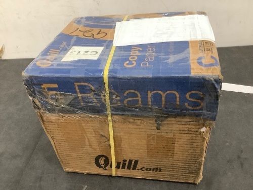 Quill Brand, 8.5"x11" Copy Paper, 5 Reams/Case, Letter Size, 2500 Sheets, White - Lot 6894