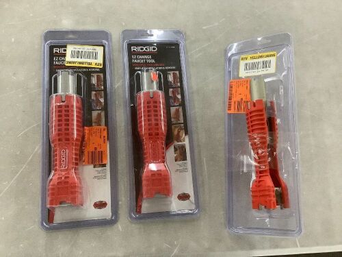 Lot of (3) RIDGID EZ Change Plumbing Wrench Faucet Installation and Removal Tool - Lot 196