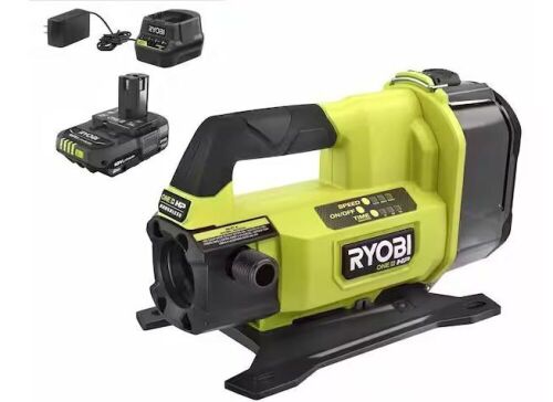 RYOBI ONE+ HP 18V 1/4 hp Cordless Battery Powered Transfer Pump with 2.0 Ah Battery and Charger - Lot 291