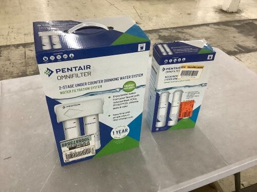 OmniFilter Undersink 2-Stage Water Filtration System with Quick Change Cartridge & Replacement Cartridge - Lot 293