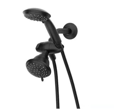 Lot of (2) MOEN Attune 8-Spray 4 in. Dual Wall Mount Fixed and Handheld Shower Head 1.75 GPM in Matte Black - Lot 299