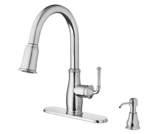 Glacier Bay Pull Down Kitchen Faucet, Chrome, Kagan - Lot 481