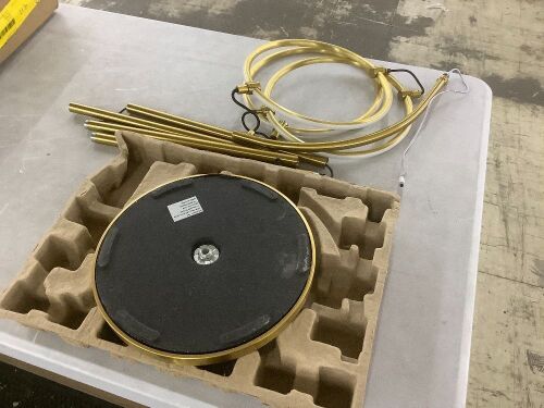 Brightech Nova 74 in. Antique Brass Industrial 3-Light LED Energy Efficient Floor Lamp with Built-In 3-Way Dimmer Function - Lot 794