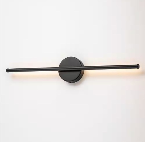 Lot of (3) RRTYO Byers 23.6 in. 1-Light Black Linear Dimmable Wall Sconce 3000K Warm Light LED with Round Backplate - Lot 795
