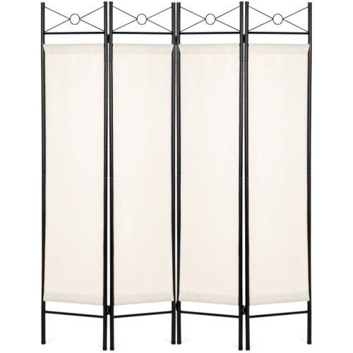 4-Panel Folding Privacy Screen Room Divider Decoration Accent, 6ft - Lot 7028