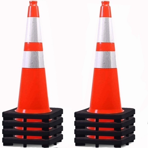 28" inch Orange Traffic Cones, 8 Pack  - Lot 616