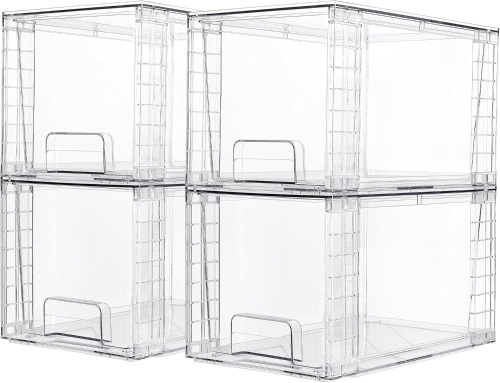 Vtopmart 4 Pack Large Stackable Storage Drawers - Lot 710