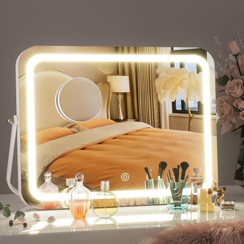 Hasipu Vanity Mirror with Lights, 14" x 11" - Lot 715