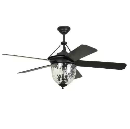 CRAFTMADE Cavalier 52 in. Dual Mount Indoor/Outdoor Aged Bronze Brushed Finish Ceiling Fan with Light Kit and Remote/Wall Control - Lot 1013