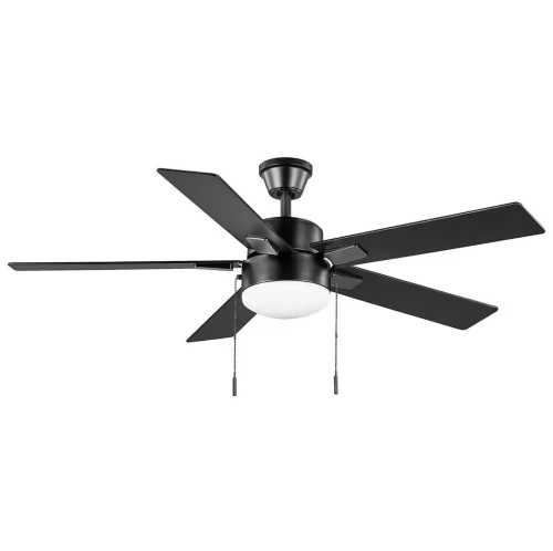 Hampton Bay 52 in. Corwin Indoor/Outdoor Matte Black LED Ceiling Fan with Light Kit - Lot 1016