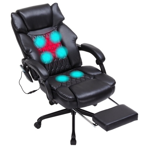 HESL Big and Tall Office Chair with Massage and Heated Lumbar Support - Lot 1018