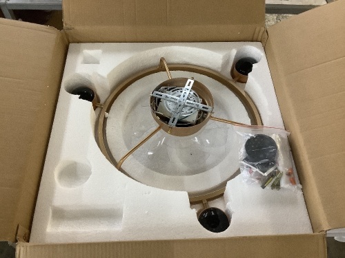 Bella Depot 28 in. Starry Night Light LED Indoor Gold Ceiling Fan with Dimmable Light and Remote - Lot 188